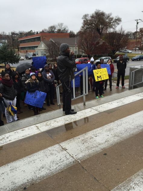 Student led walkout at the University of Missouri - Kansas City